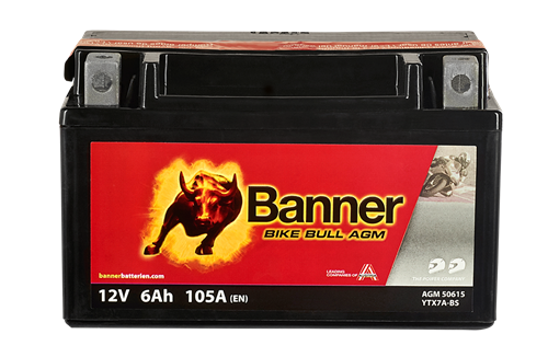 Banner Mc Batteri AGM YTX7A-BS 12V 6Ah