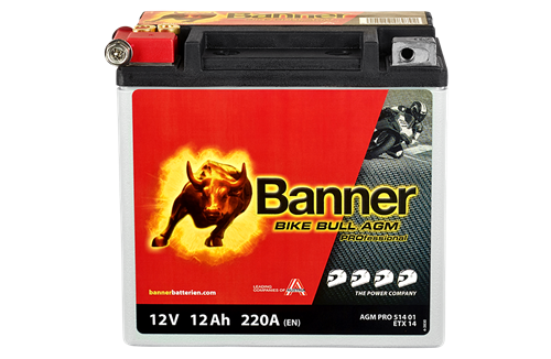Banner Mc Batteri AGM PRO ETX14 12V 12Ah