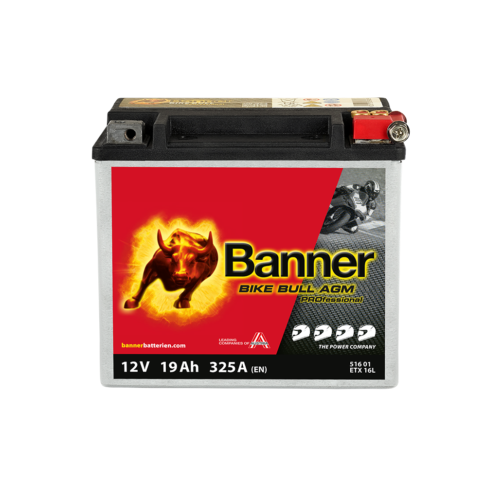 Banner Mc Batteri AGM PRO ETX16L 12V 19Ah