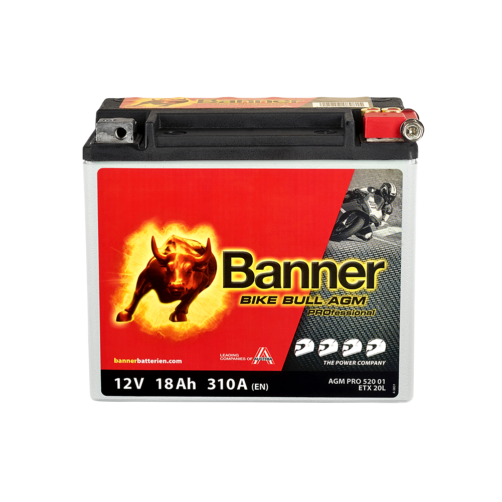 Banner Mc Batteri AGM PRO ETX20L 12V 18Ah