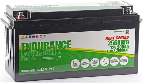 Endurance Litium 12V 200Ah Heat & BL