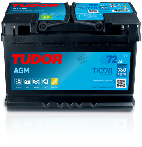 Tudor Agm 12v 72Ah