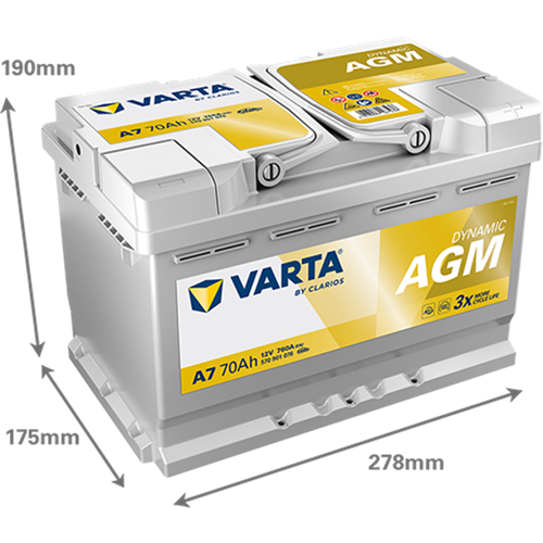 Varta Dynamic AGM 12V 70Ah