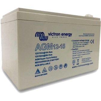 Victron Victron 12V 15Ah AGM Super Cycle Batteri. (Faston 6,