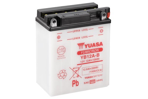Yuasa Mc batteri  YB12A-B 12v 12,6 Ah
