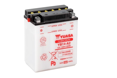 Yuasa Mc batteri  YB14-A2 12v 14,7 Ah
