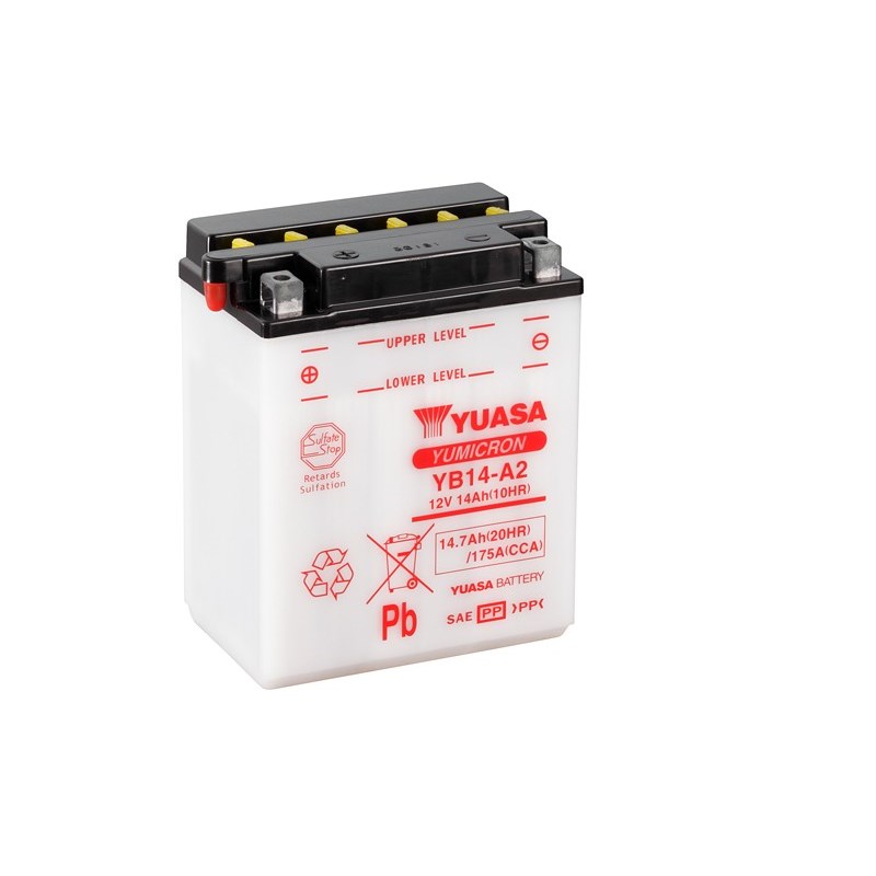 Yuasa Mc batteri  YB14-A2 12v 14,7 Ah