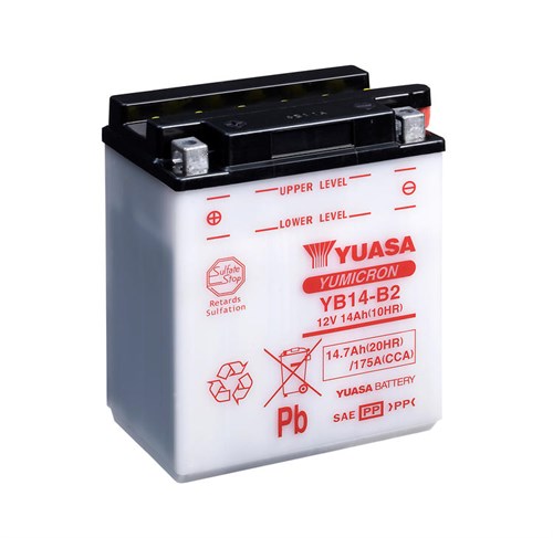 Yuasa Mc batteri  YB14-B2 12v 14,7 Ah