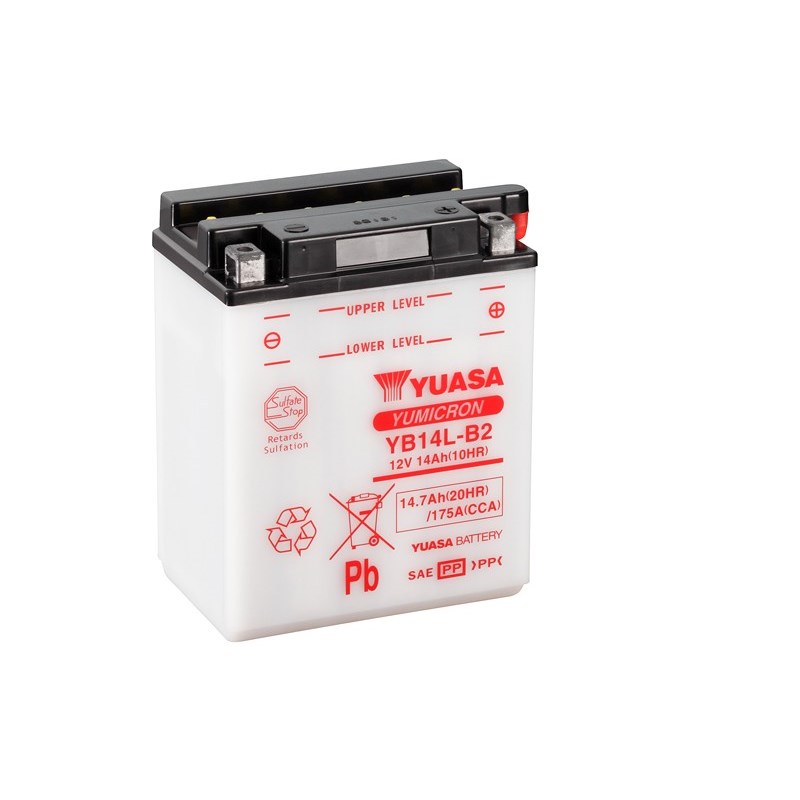 Yuasa Mc batteri  YB14L-B2 12v 14,7 Ah
