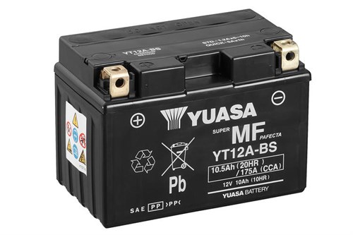 Yuasa Mc batteri  YT12A-BS MF AGM 12v 10,5 Ah