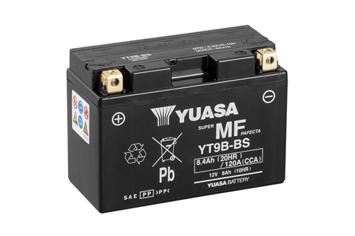 Yuasa Mc batteri  YT9B-BS MF AGM 12v 8,4 Ah