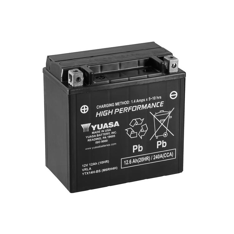 Yuasa Mc batteri  YTX14H-BS Hög Effekt AGM 12v 12,6 Ah