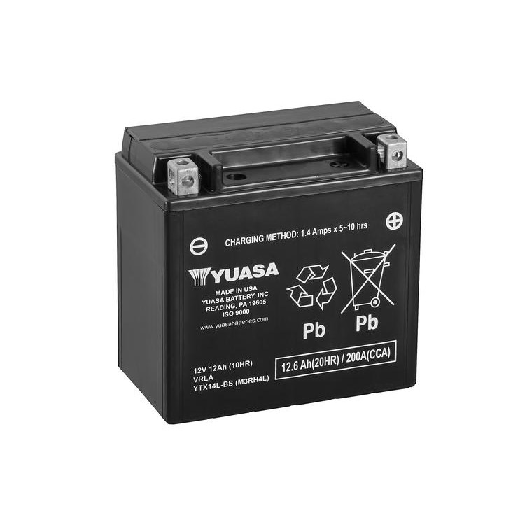 Yuasa Mc batteri  YTX14L-BS MF AGM 12v 12,6 Ah