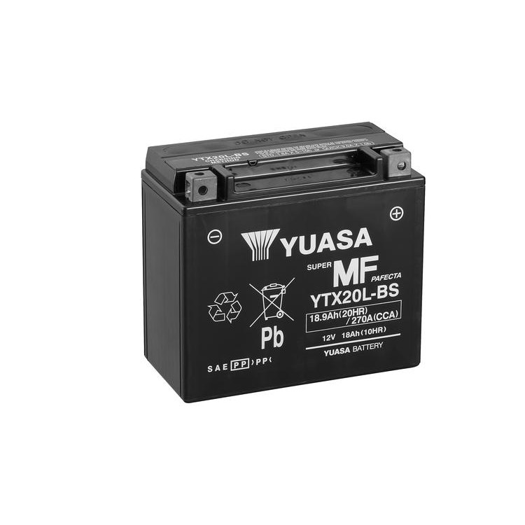 Yuasa Mc batteri  YTX20L-BS MF AGM 12v 18,9 Ah