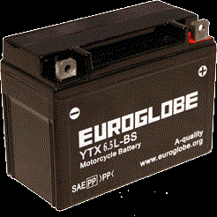 Batteri Euroglobe 12V 6,5 Ah AGM