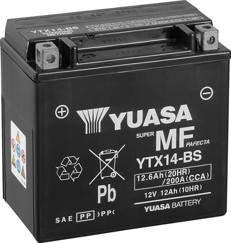 Yuasa Mc batteri  YTX14-BS MF AGM 12v 12,6 Ah
