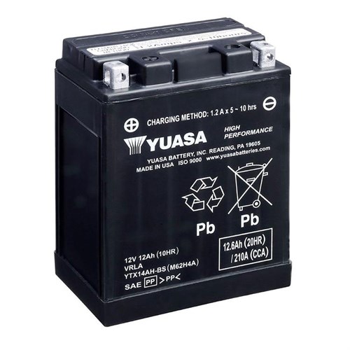 Yuasa Mc batteri  YTX14AH-BS Hög Effekt AGM 12v 12,6 Ah