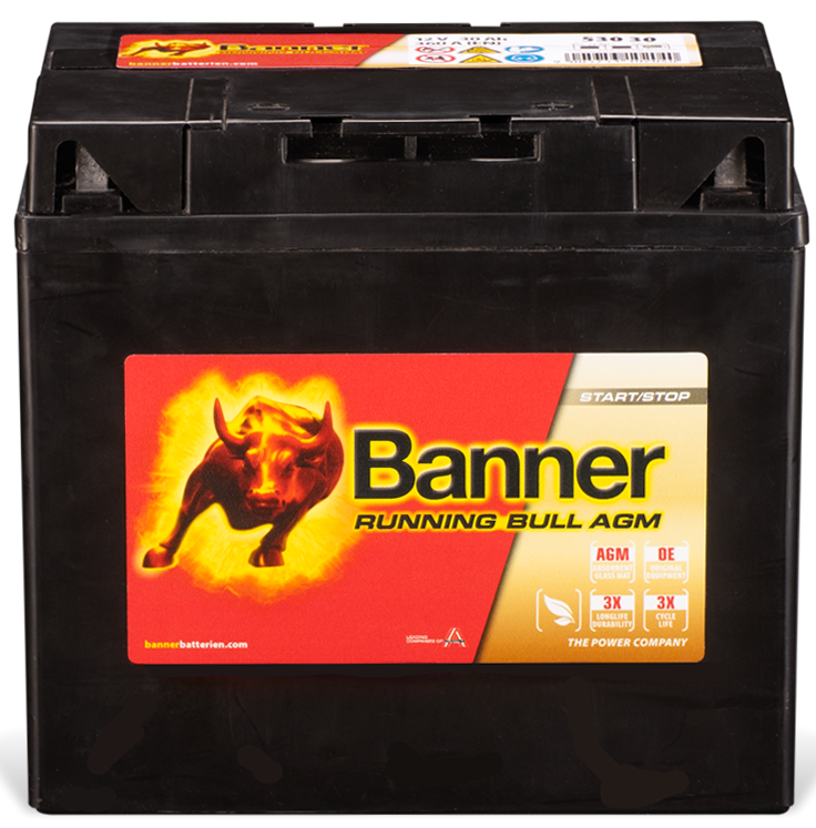 Banner trädgårdsbatteri AGM +H 12V 30Ah