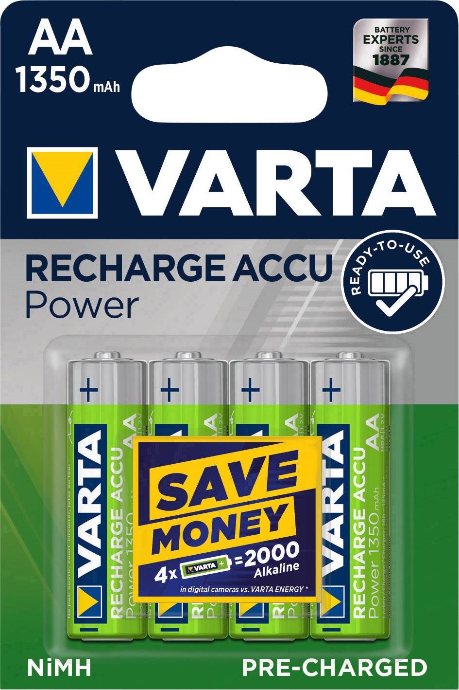VARTA Laddbart AA 1350mAh 1,2v. NiMh 4st