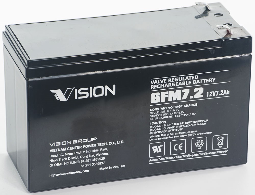 Vision Vrla 12V 7,2Ah (T1=4,3mm)