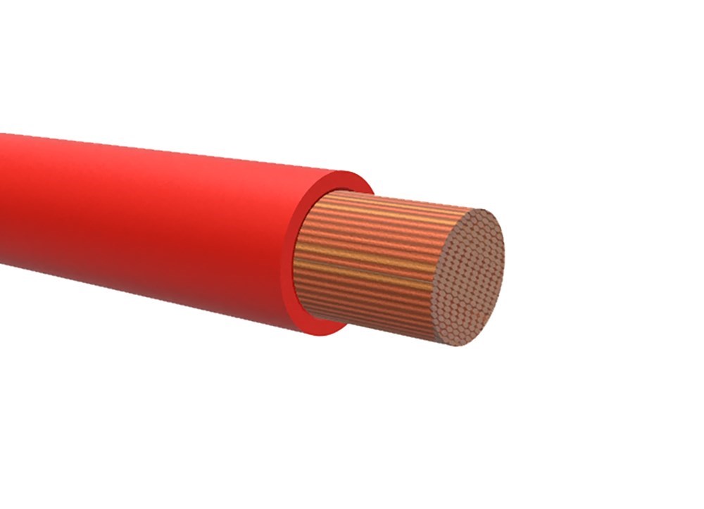 Batterikabel RKUB, 6mm2, RÖD 1m