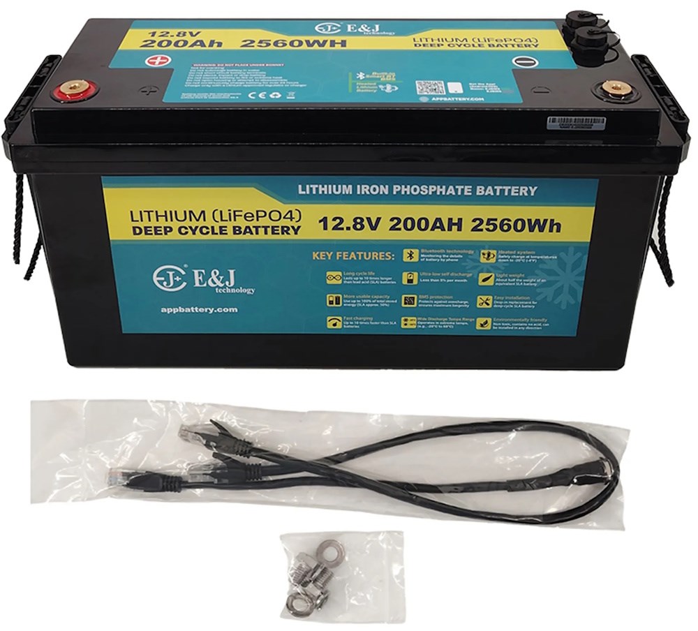 E&J Litium 12V 200Ah Heat - BT