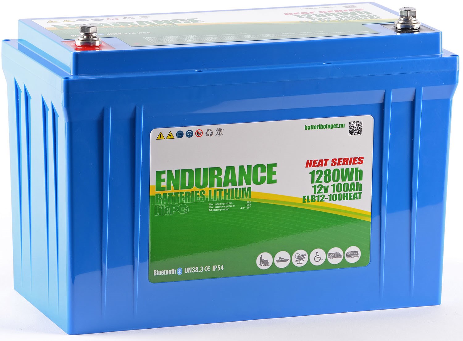 Endurance Litium 12V 100Ah Heat & BL