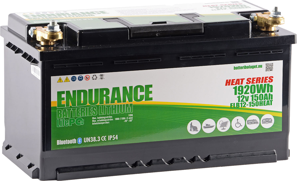 Endurance Litium 12V 150Ah Heat & BT