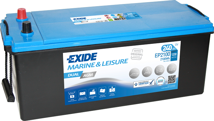 Exide Dual AGM 12v 240Ah