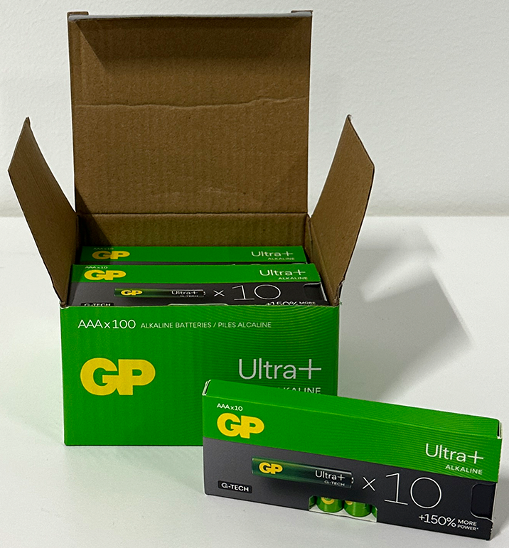GP UP Alkaline AAA-batteri, LR03 100st