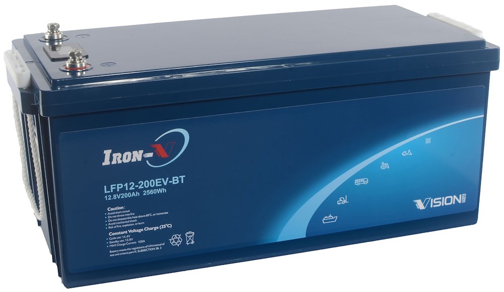 Vision Litium 12V 200Ah Heat,BT&Disp