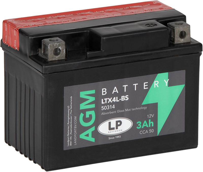 LP Mc Batteri AGM 12V 3,5Ah YTX4L-BS