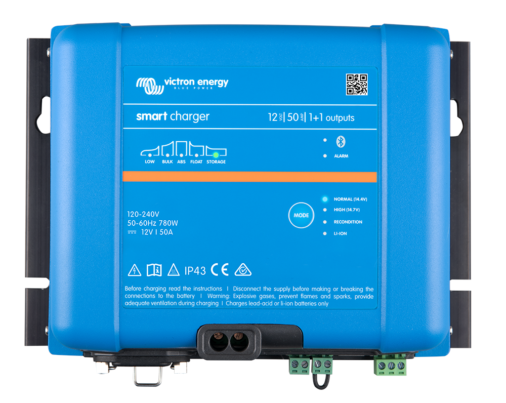 Victron Smart IP43 Laddare 12V 50A 1+1