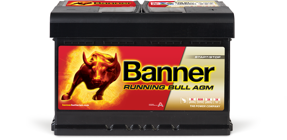 plyndringer Blinke Tutor Banner Running Bull AGM 12v 70Ah