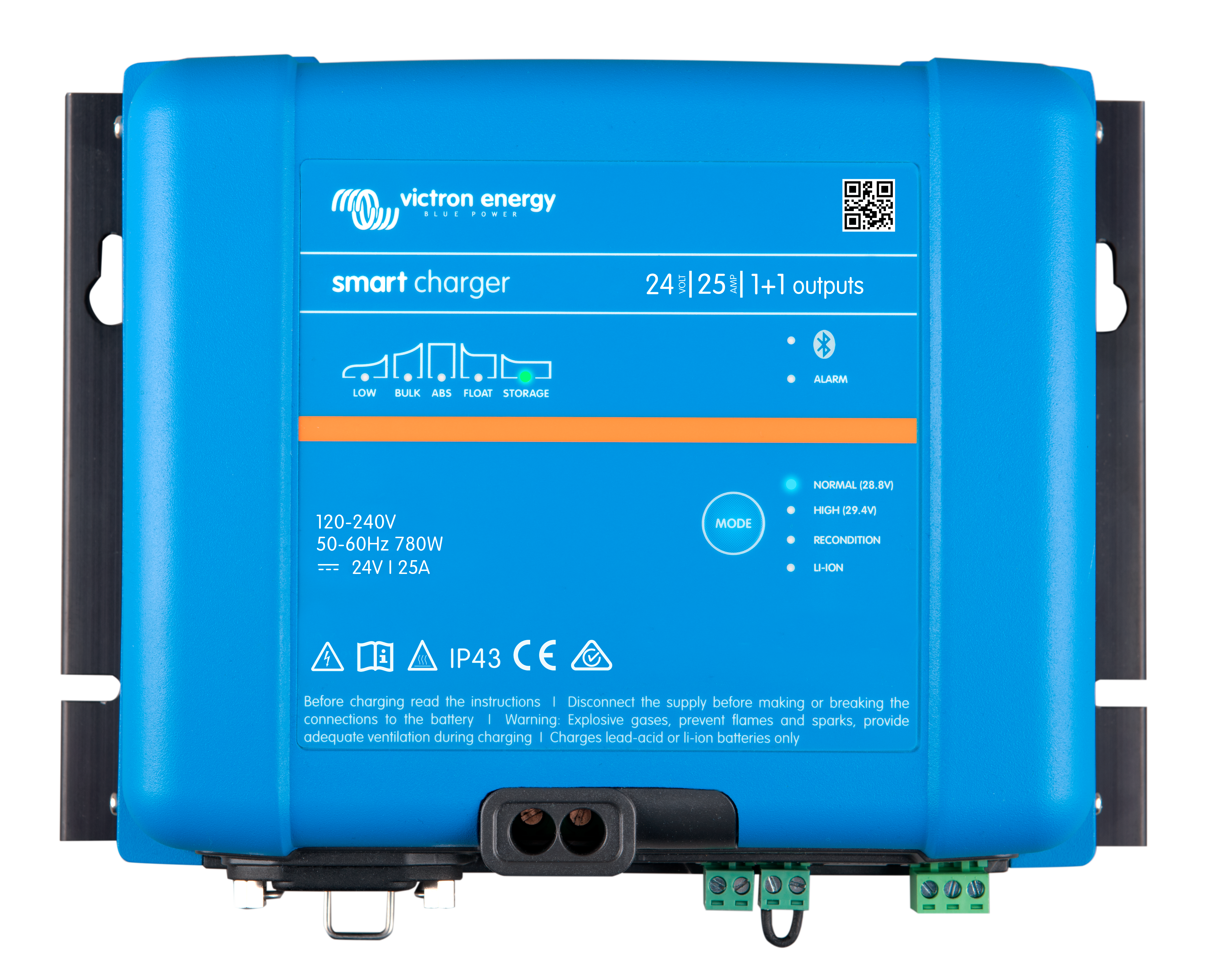 Smart IP43 Laddare 24V 25A 1+1 utg