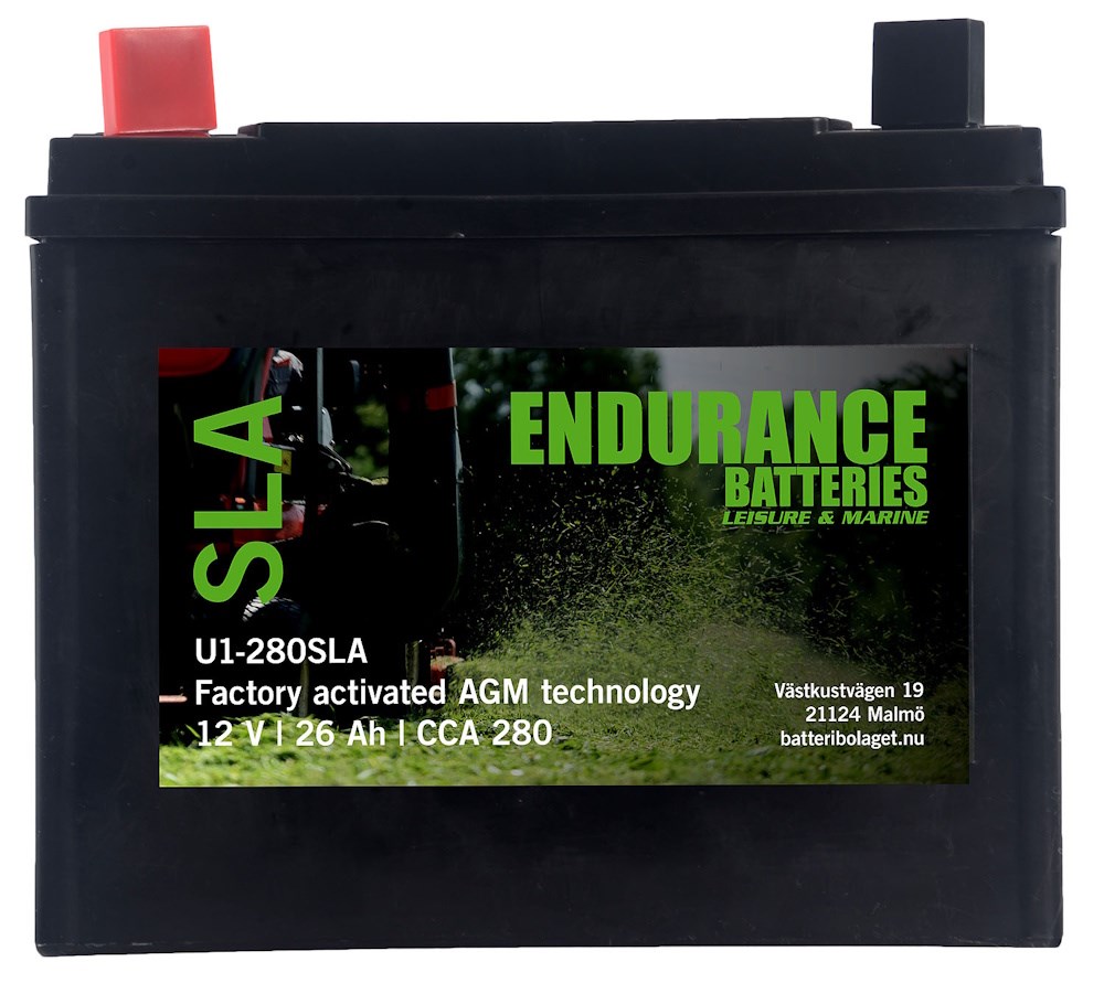 Endurance trädgårdsbatteri SLA/AGM +V 12V 26Ah