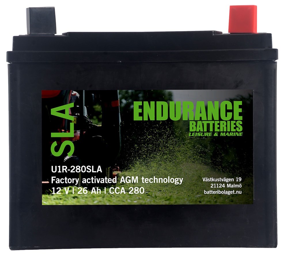Endurance trädgårdsbatteri SLA/AGM +H 12V 26Ah