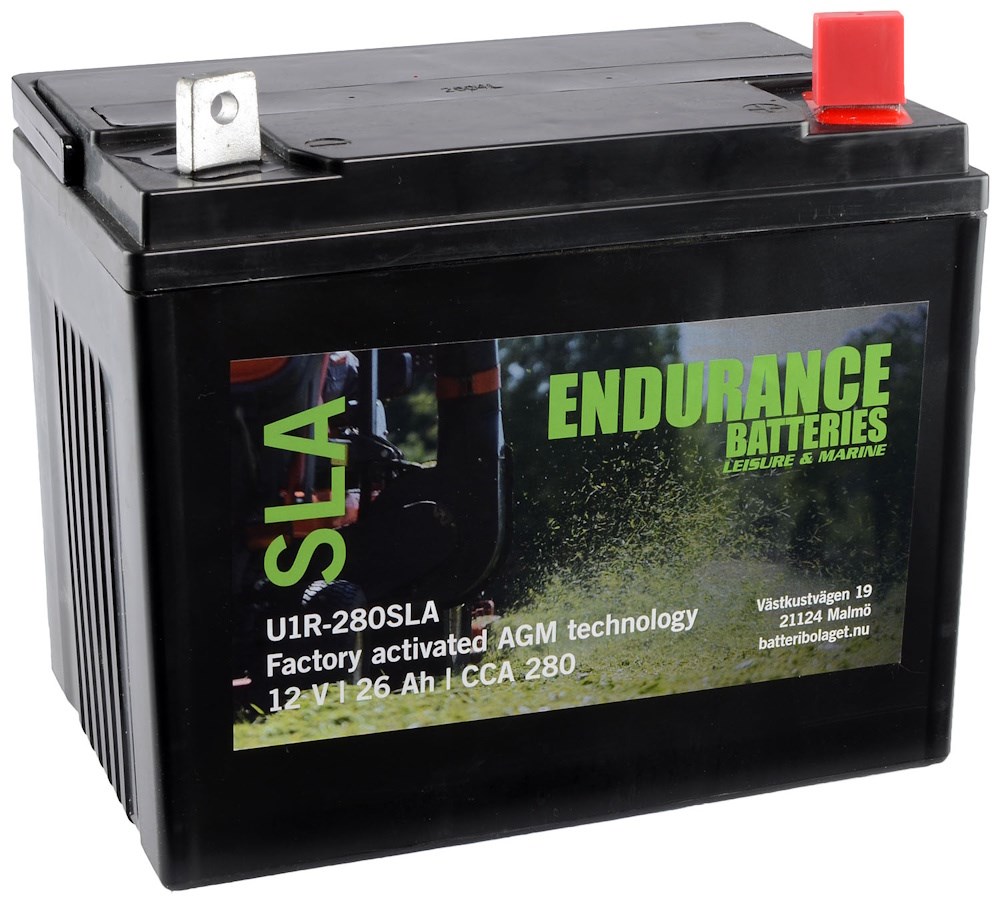 Endurance trädgårdsbatteri SLA/AGM +H 12V 26Ah
