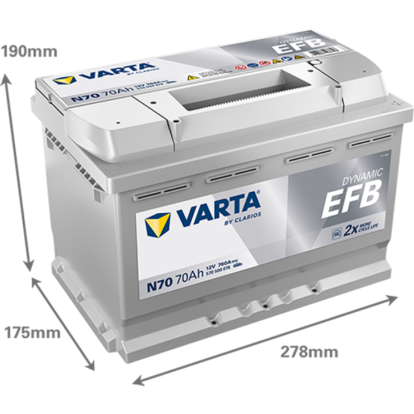 Varta Dynamic EFB 12V 70Ah
