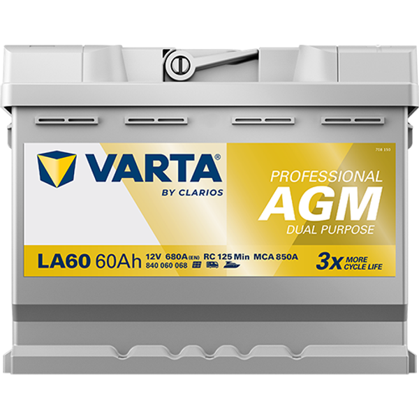 Varta Prof. Dual Purpose AGM 12v 60Ah