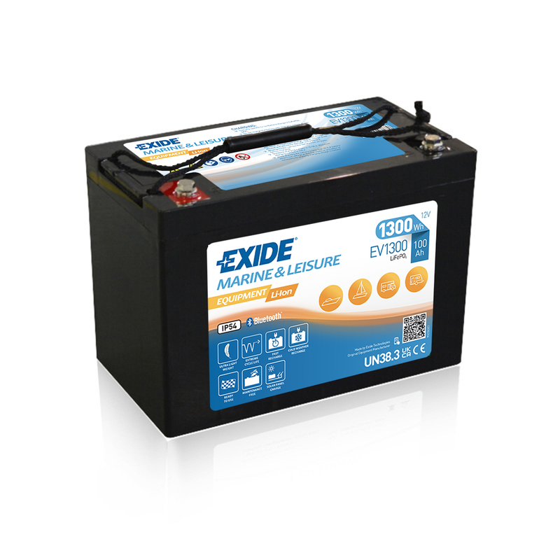 Exide  Litium 12v 100Ah Heat-Bluetooth