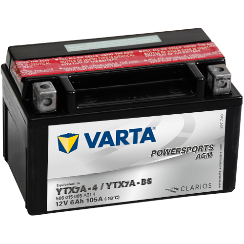 LP Mc Batteri AGM 12v 6Ah YTX7A-BS