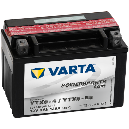 Yuasa Mc batteri  YTX9-BS MF AGM 12v 8,4 Ah