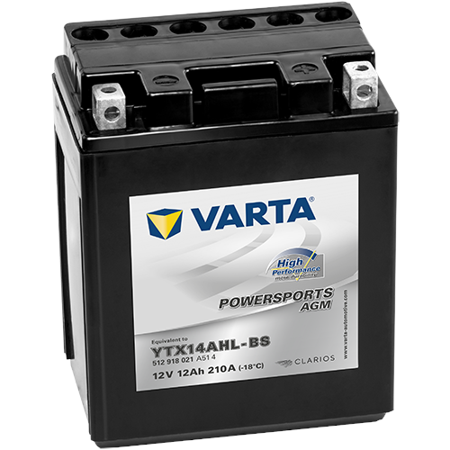 Yuasa Mc batteri  YTX14AHL-BS Hög Effekt AGM 12v 12,6 Ah