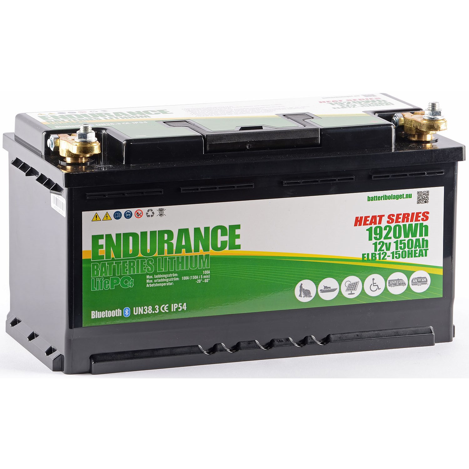 Endurance Litium 12V 100Ah Heat & BT