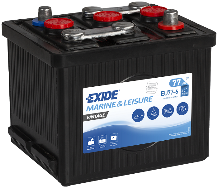 Exide Veteran 6V 77Ah Bakelite