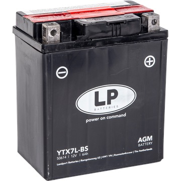 Yuasa Mc batteri  YTX7L-BS MF AGM 12v 6,3 Ah
