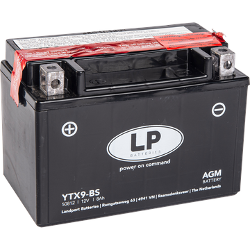 Yuasa Mc batteri  YTX9-BS MF AGM 12v 8,4 Ah
